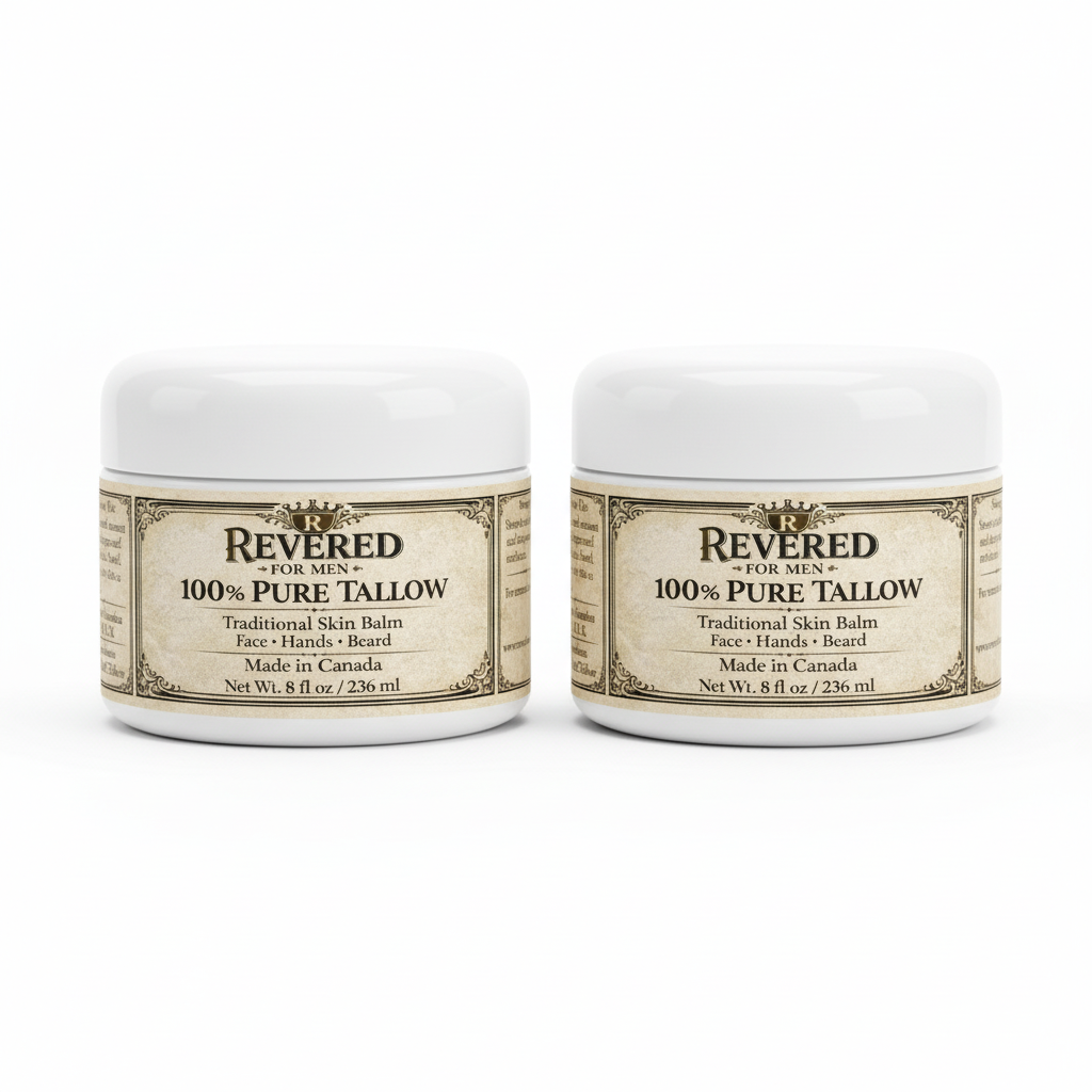 Two jars of tallow balm